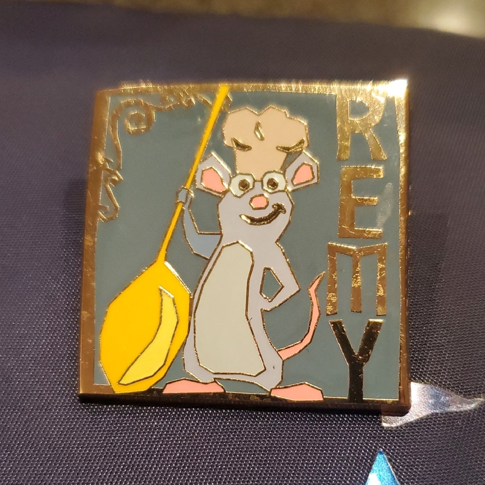 Remy Enamel Pin with Gold Accents